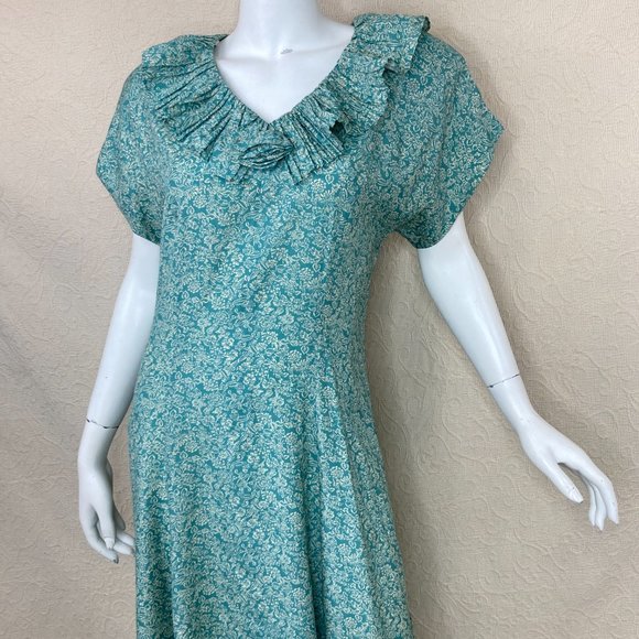 VTG 80s E.D.Michaels by Melanie Drucker Rayon Floral Midi Dress - Picture 7 of 16